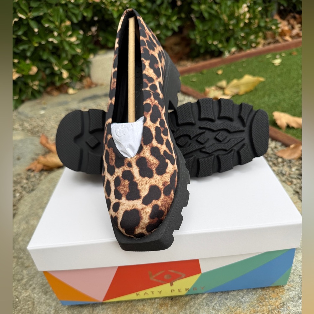 Leopard Print Chunky Loafers - Katy Perry Daarling Slip On
